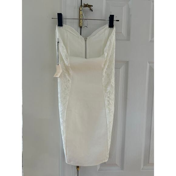 NWT Superdown White Lace Sweetheart Neckline Bodycon Mini Dress - Picture 3 of 6